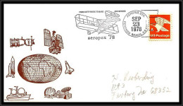 66738 Kitty Hawk To Mars Aeropex 78 23/9/1978 USA Espace Space Lettre Cover - United States