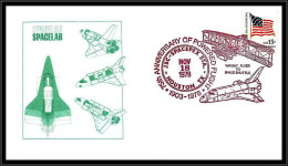 66714 Cachet Rouge Spacepex 75th Anniversary Of Powered Flight 18/11/1978 USA Espace Space Spacelab Lettre Cover - United States