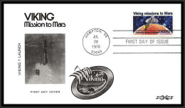 66704 Viking Mission To Mars Fdc Hampton 20/7/1978 USA Espace Space Lettre Cover - Etats-Unis