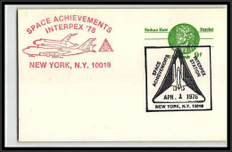 66683 Space Shuttle Achievements Interpex Station New York 1/4/1978 USA Espace Space Entier Stationery - Etats-Unis