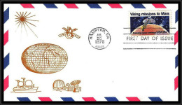 66689 Viking Mission To Mars Fdc Hampton 20/7/1978 USA Espace Space Lettre Cover - United States