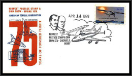 66681 Concorde Chicago 17/4/1978 USA Espace Space Shuttle Lettre Cover - United States