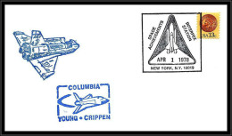 66667 Young Crippen Columbia Space Achievements Interpex Station New York 1/4/1978 USA Espace Lettre Cover - Etats-Unis