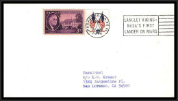66627 Viking Lander On Mars 7/8/1976 Pasadena USA Espace Space Lettre Cover - United States