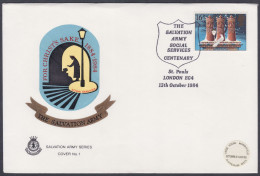 GB Great Britain 1984 Private FDC The Salvation Army, Social Services, Christianity, Charity, Christian, First Day Cover - Lettres & Documents