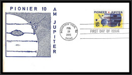 66578 Pioneer 10 Am Jupiter 28/2/1975 USA Mountain View Espace Space Lettre Cover - Etats-Unis