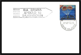 66550b Kia Orana Apollo 16 Splashdown 27/4/1972 Rarotonga Cook Islands Espace Space Lettre Cover - Ozeanien