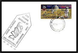 66547 Kia Orana Apollo 17 Splashdown 19/12/1972 Rarotonga Cook Islands Espace Space Lettre Cover - Ozeanien