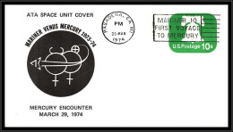 66461 Mariner Mercury Encounter 29/4/1974 Pasadena USA Espace Space Entier Stationery - United States