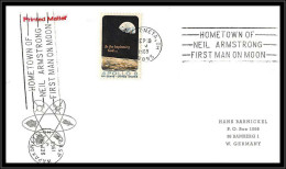 66476 Nasa Apollo 11 Hometown Of Neil Armstrong First Man On Moon Wapakoneta 19/9/1969 USA Espace Space Lettre Cover - United States