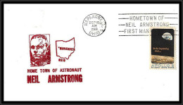 66474 Nasa Apollo 11 Hometown Of Neil Armstrong First Man On Moon Wapakoneta 16/9/1969 USA Espace Space Lettre Cover - Etats-Unis