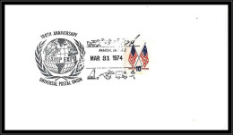 66463 100th Anniversary Upu 31/3/1974 Anaheim USA Espace Space Lettre Cover - United States