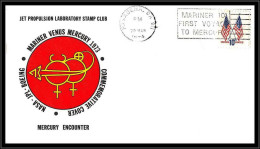 66460 Mariner Mercury Encounter 29/4/1974 Pasadena USA Espace Space Lettre Cover - Etats-Unis