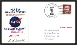 66421 Skylab 2 Nasa Bermuda Station 25/5/1973 USA Us Navy Signé Signed Autograph Espace Space Lettre Cover - Etats-Unis