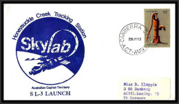 66409 Skylab 3 Launch 28/7/1973 Carmel Valley Jamesburg Earth Station USA Espace Space Lettre Cover - Etats-Unis