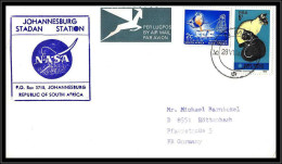 66382 Skylab 3 Stadan Station 28/7/1973 Rsa South Africa Espace Space Lettre Cover Chat Cat² - Afrika