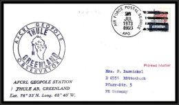 66355 Skylab 3 28/7/1973 Afcrl Geopole USA Espace Space Lettre Cover - United States