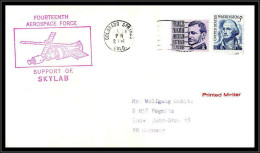 66332 Support Of Skylab 3 28/7/1973 USA Espace Space Lettre Cover - USA