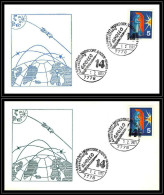 68699 Apollo 14 1/2/1971 Markdoft Bleu + Vert Allemagne Germany Bund Espace Space Lot 2 Lettre Cover - Europa