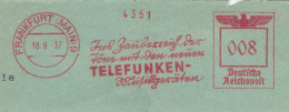 Francotyp "F" Frankfurt Main 1937 Ins Zauberreich Der Töne Telefunken Musik Geräte Musikgeräte - Maschinenstempel (EMA)