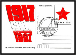 68567 17/11/1987 Intercosmos Interkosmos Espace Space Pologne Polska Entier Postal Stationery - Europa