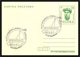 68566 17/11/1987 Intercosmos Interkosmos Espace Space Pologne Polska Entier Postal Stationery - Europa
