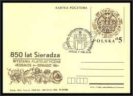 68391 850 Lat Sieradza 18/9/1986 Kosmos Sieradz 86 Pologne Polska Espace Space Entier Stationery - Europe