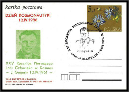 68373 Gagarin Gagarine 18/4/1986 Pologne Polska Espace Space Entier Stationery - Europe