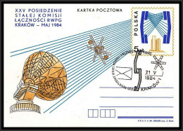 68358 Satellite 21/5/1984 Krakow Pologne Polska Espace Space Entier Stationery - Europe