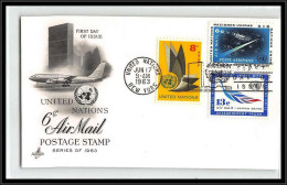 68314 Fdc 17/9/1963 Système Solaire New York Nations Unies United Nations Espace Space Lettre Cover - Europe