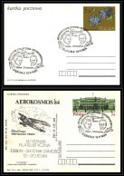 68364 Aerokosmos 84 12/10/1984 Bajan Pokrzywka Challenge 1934 Pologne Polska Espace Space Lot 2 Entier Stationery - Europe