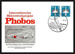 68264 Phobos 12/7/1988 Leipzig Allemagne Germany DDR Espace Space Lettre Cover - Europe