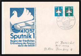 68255 Sputnik 1 04/10/1987 Berlin Allemagne Germany DDR Espace Space Lettre Cover - Europe