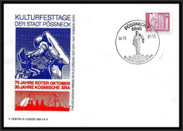 68252 30 Jahre Kosmische Ara 4/10/1987 Possneck Allemagne Germany DDR Espace Space Lettre Cover - Europe