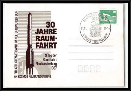 68249 30 Jahre Raumfahrt 01/11/1987 Neubrandenburg Allemagne Germany DDR Espace Space Lettre Cover - Europe