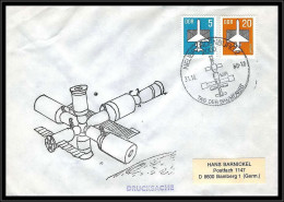 68241 Mir 31/10/1986 Neubrandenburg Allemagne Germany DDR Espace Space Lettre Cover - Europe