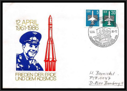 68234 Gagarin Gagarine 12/4/1986 Morgenrothe Allemagne Germany DDR Espace Space Lettre Cover - Europe