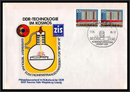 68222 Technologie In Kosmos 17/5/1985 Halle Allemagne Germany DDR Espace Space Lettre Cover - Europe