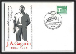 68215 Gagarin Gagarine 9/3/1984 Berlin Allemagne Germany DDR Espace Space Lettre Cover - Europe