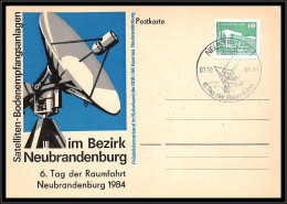 68204 1/10/1984 Neubrandenburg Satelliten Satellite Allemagne Germany DDR Espace Space Entier Stationery - Europe