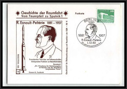 68192 Esnault Peltérie 1/12//1983 Geschichte Der Spoutnik Allemagne Germany DDR Espace Space Lettre Cover - Europa