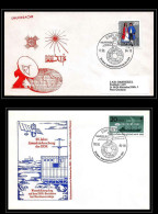 68209 Nautica 84 Antarktisforschung 9&17/6/1984 Allemagne Germany DDR Espace Space Lot De 2 Lettre Cover - Europe