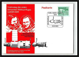 68171 26/8/1983 Jahrestag Des Ersten Bemannten Weltraumfluges Allemagne Karl Marx Stadt Germany DDR Espace Space Lettre  - Europe