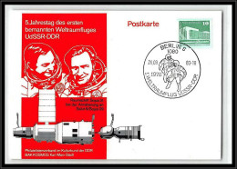 68170 Rouge Udsrr Ddr 26/8/1983 Jahrestag Des Ersten Bemannten Weltraumfluges Allemagne Germany DDR Espace Space Lettre  - Europe