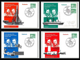 68169 4 Couleurs Udsrr Ddr 26/8/1983 Jahrestag Des Ersten Bemannten Weltraumfluges Allemagne Germany DDR Espace Space - Europa