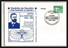 68136 Otto Lilienthal 10/8/1982 Geschichte Der Spoutnik Allemagne Germany DDR Espace Space Lettre Cover - Europa