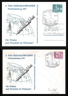 68160 Tag Der Raumfahrt 15 & 20/10/1983 Neubrandenburg Allemagne Germany DDR Espace Space Lot De 2 Lettre Cover - Europe