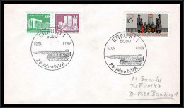 68117 25 Jahre NVA 02/04/1981 ERFURT Allemagne Germany DDR Espace Space Lettre Cover - Europe