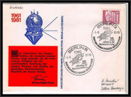 68094 20 Jahrestag Pionere German Titow 1/9/1981 Allemagne Germany DDR Espace Space Lettre Cover - Europe