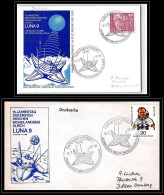 68103 Luna 9 3/2/1981 Karl Marx Stadt Allemagne Germany DDR Espace Space Lot De 2 Lettre Cover - Europa